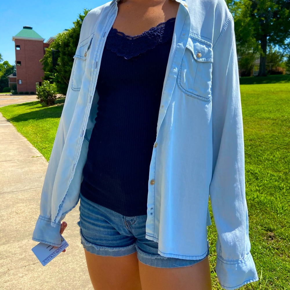 Oversized Jean Button up